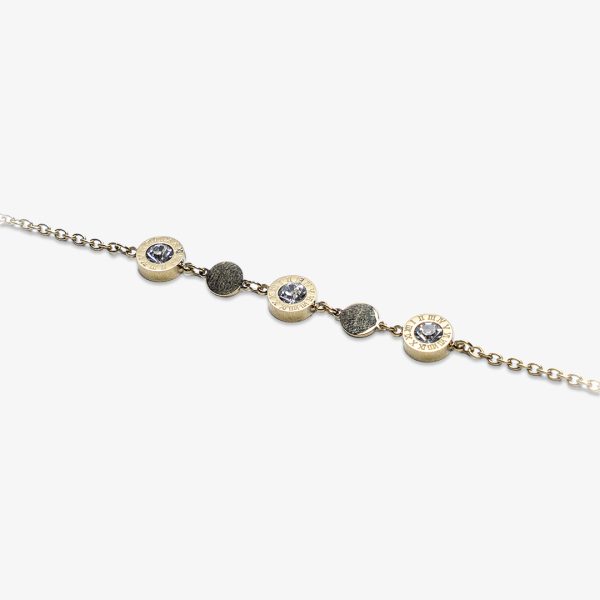Gold-Toned Roman Numeral & Disc Bracelet