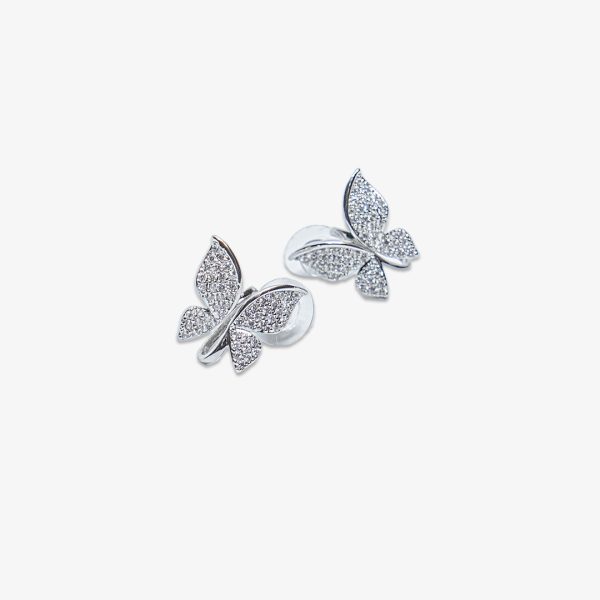 Pave Butterfly Stud Earrings