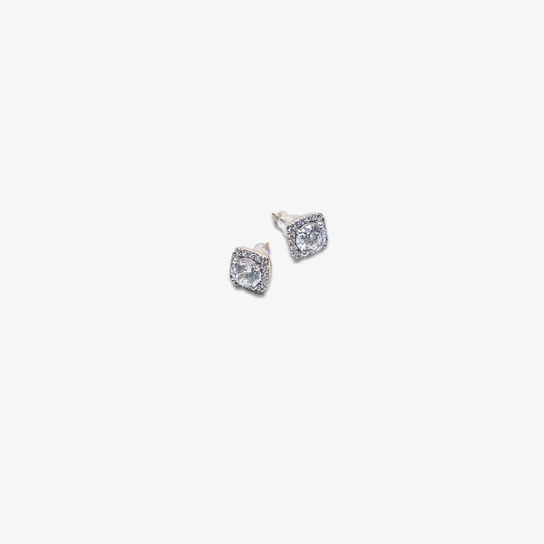 Square Halo Stud Earrings